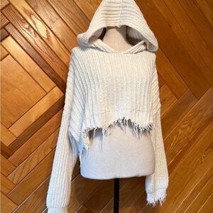 White Fox 🦊 Women's White Hooded Sweater